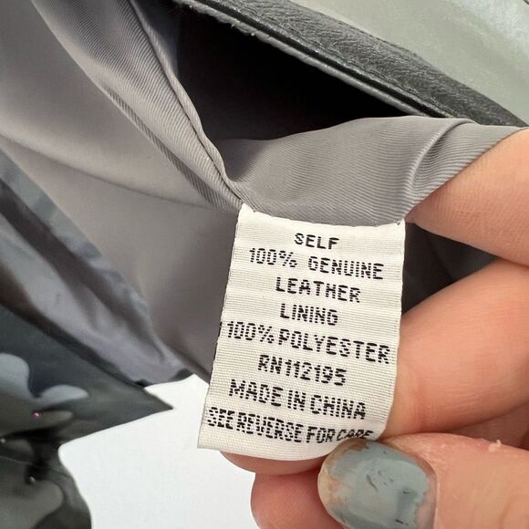 Maxene Couture New York Women’s Genuine Leather Silver Grey Jacket Size 20 NWT - Picture 10 of 12